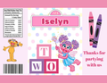 Custom Pink Elmo Birthday Party Favor Bundle- Chip Bags, Caprisuns, and Coloring Books