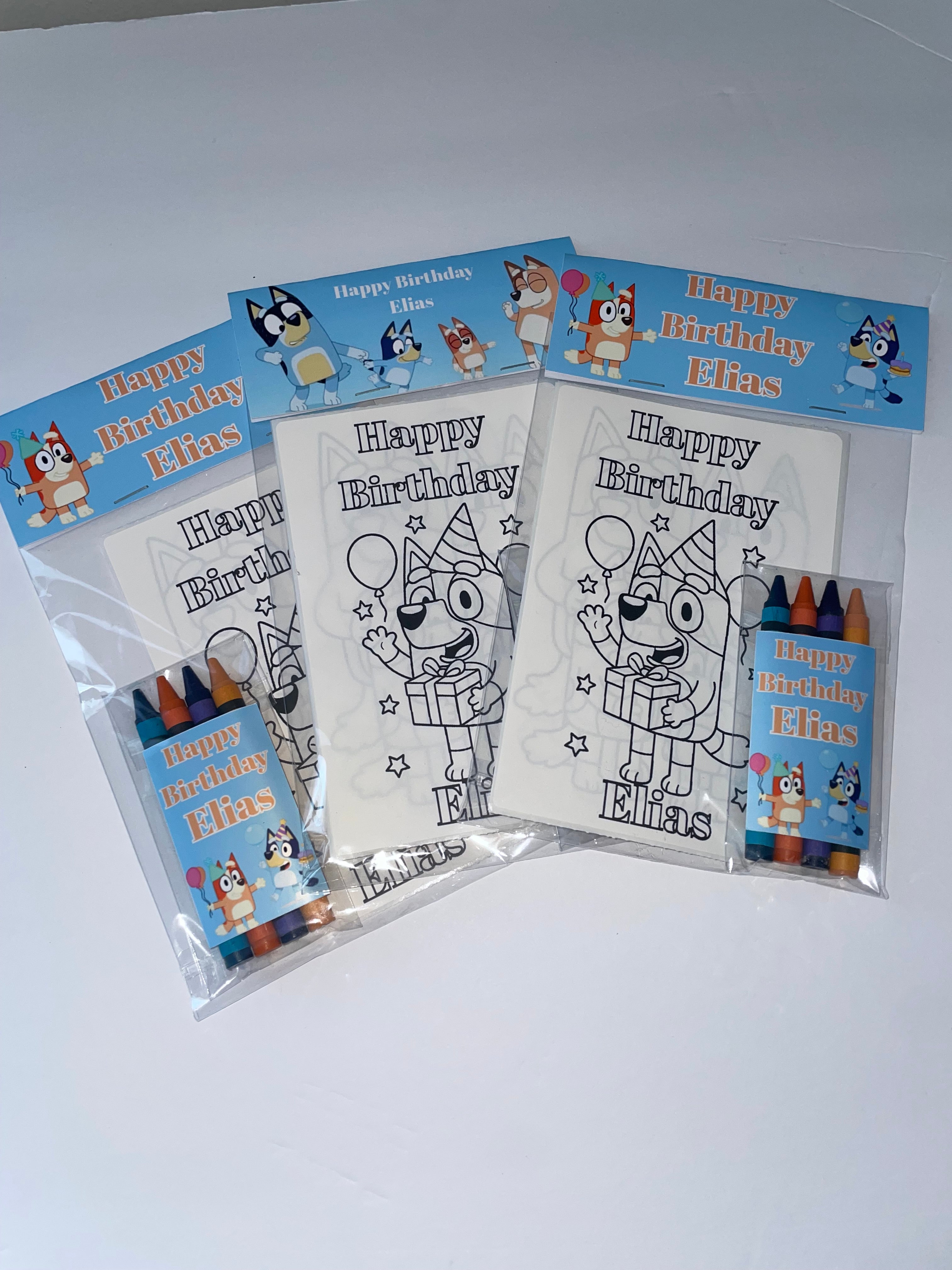 Bluey Birthday Coloring Page Party Favors
